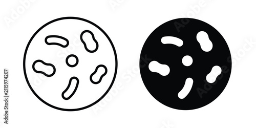 Bild auf Leinwand Probiotics icon minimal illustration set