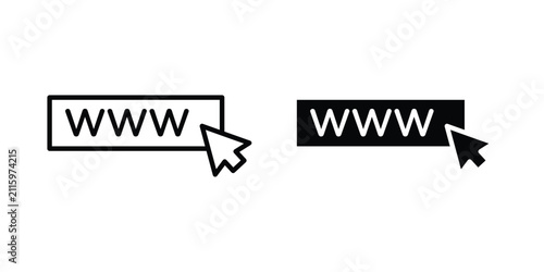 Url icon minimal illustration set