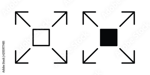Foto full size button icon editable pictograms collection