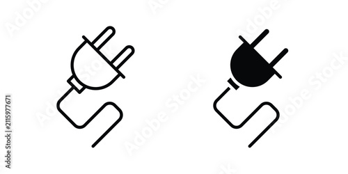 Foto Plug icon editable pictograms collection