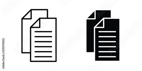Canvas Print Duplicate icon editable pictograms collection
