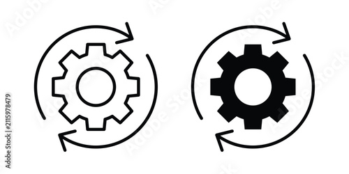 System update icon editable pictograms collection