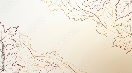 Autumn Maple Leaf Pattern Border With Fading Gradient Background