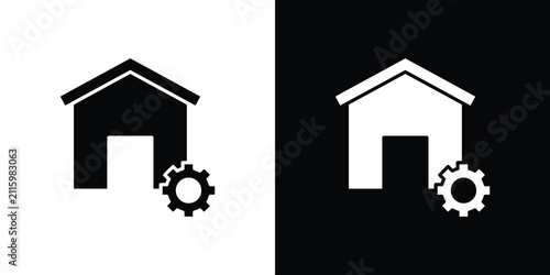Bild auf Leinwand Construction icon outline logo group