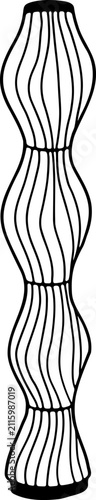 black and white illustration of a Minimalist lamp