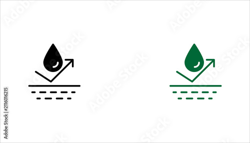 Foto Minimal water repellent outline icon set