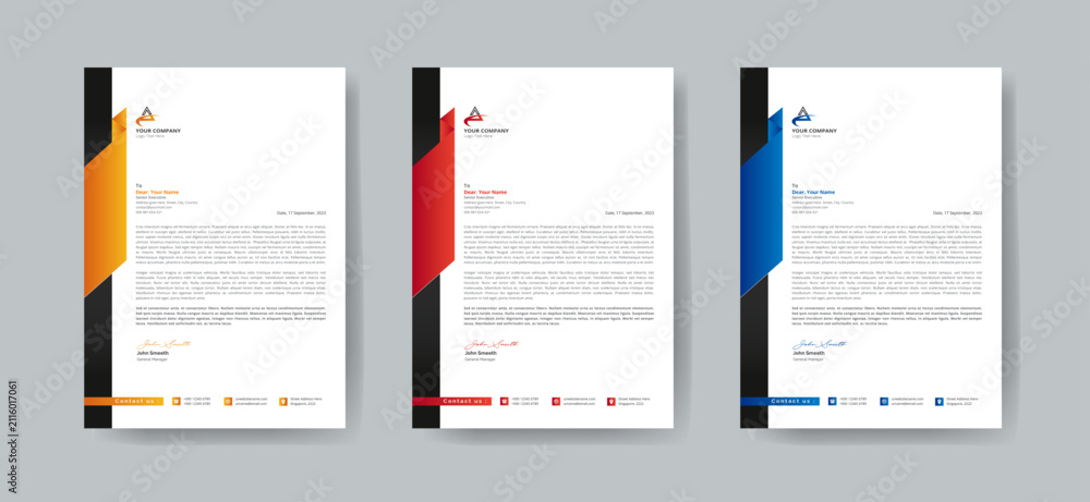Fototapeta premium Corporate Letterhead Template