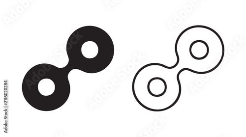 Картината върху платно black silhouette cells dividing vector icon outline art black silhouette and out