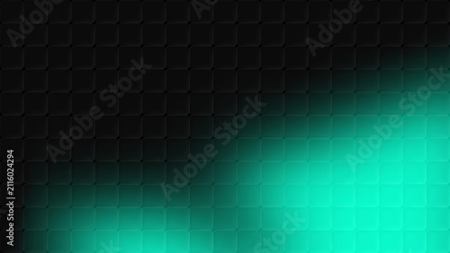 Obraz na płótnie Modern Cubic Glass Pattern Gradient Background with Vibrant Turquoise Glow