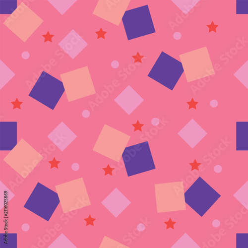 seamless pattern with colorful hearts