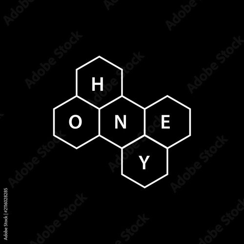 Honey house or beehives simple logo design vector