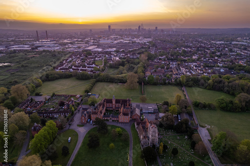 Aerial Shot Of Croydon Skyline