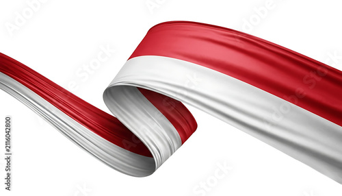 Obraz na płótnie indonesia flag red and white ribbon