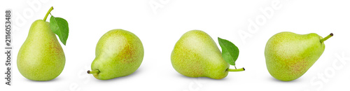 Foto Whole pears isolated set