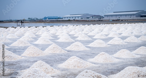 Bild auf Leinwand Landscape sea salt farm in Thailand