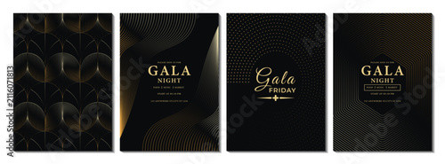 Luxury black background invitation design holiday party invitation design for exclusive evening gala day