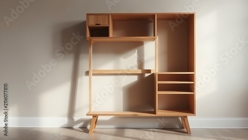 Poorly assembled piece of furniture with misaligned parts.