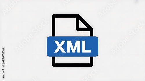Plakat Xml file format icon for computer software