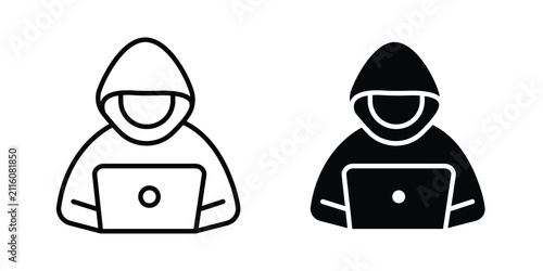 Hacker icon flat art series