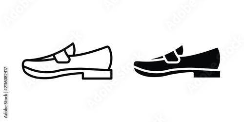 Konstfotografi Loafer icon flat art series