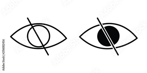 Quadro su tela Blindness icon flat art series