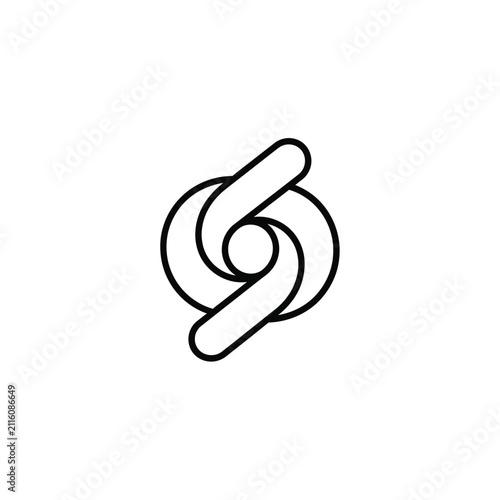 Abstract Circular Swirl Logo Design.