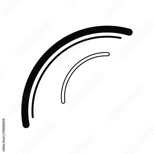 Abstract Curved Lines Graphic Element.