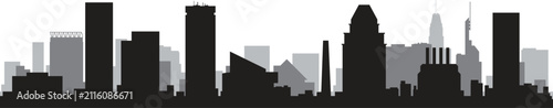BALTIMORE city skyline prepared in vector