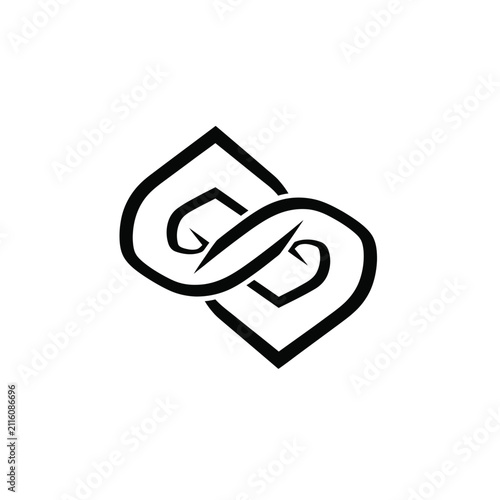 Abstract Infinity Symbol Logo Design.
