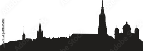 BERN city skyline prepared in vector