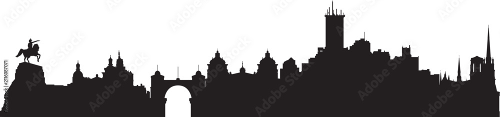 Fototapeta premium CORDOBA city skyline prepared in vector