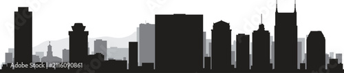 NASHVILLE city skyline prepared in vector