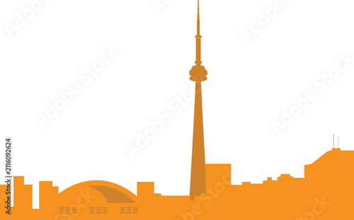 TORONTO city skyline prepared in vector