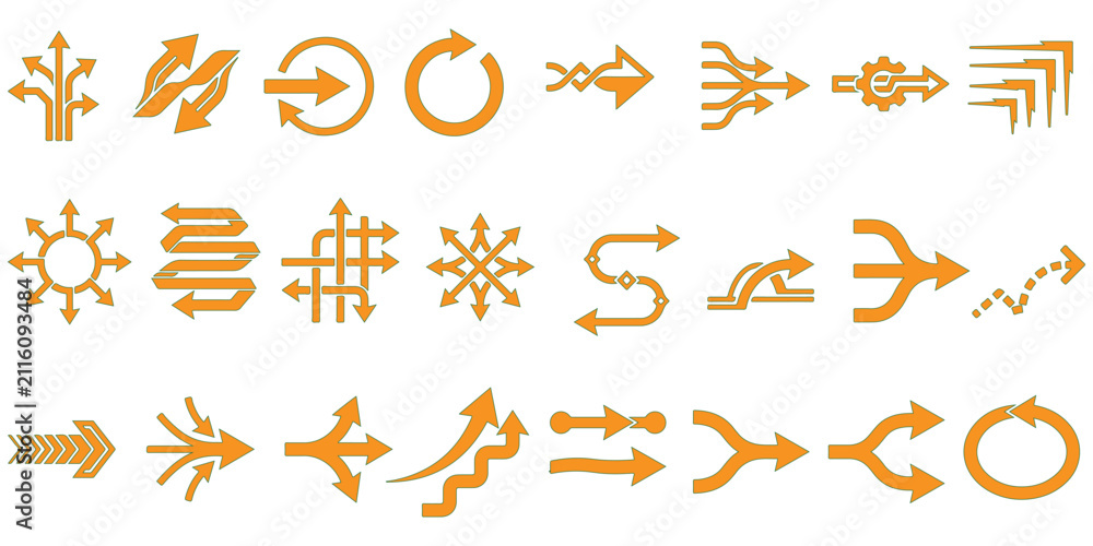 Obraz premium Fist icons in powerful crossed pose with single fists