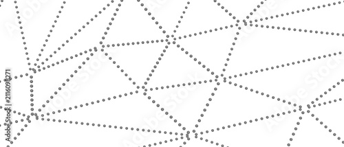 Gray dots form an abstract ...