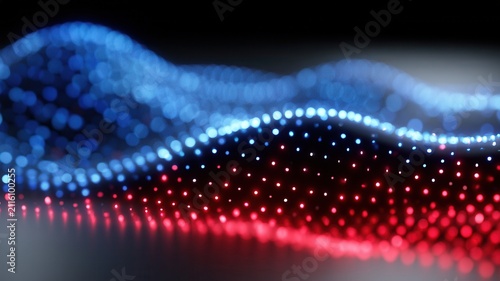 Digital data flowing creating abstract light lines representing big data connectivity and global network