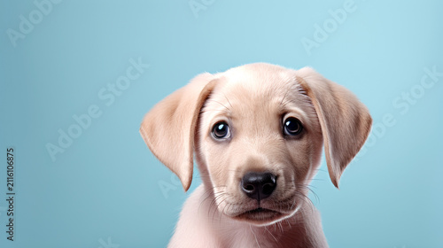 golden retriever puppy looking up