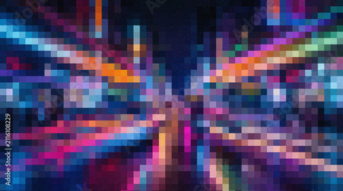 Glitch background technology abstract design digital modern concept screen noise pixel art colorful pattern neon cyber effect vibrant texture Abstract technology background concept