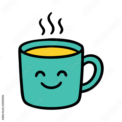 Happy Coffee Cup Clipart for Morning Drinks Cafe and Cozy Designs