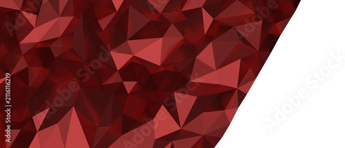 Modern abstract red polygon...