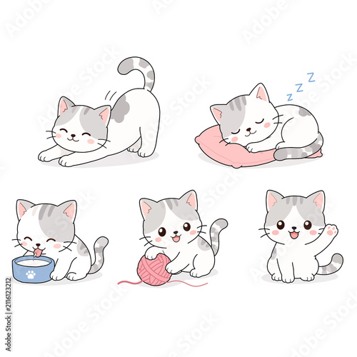 Canvas Print set of cats
