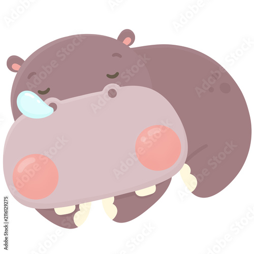 Sleeping hippopo 