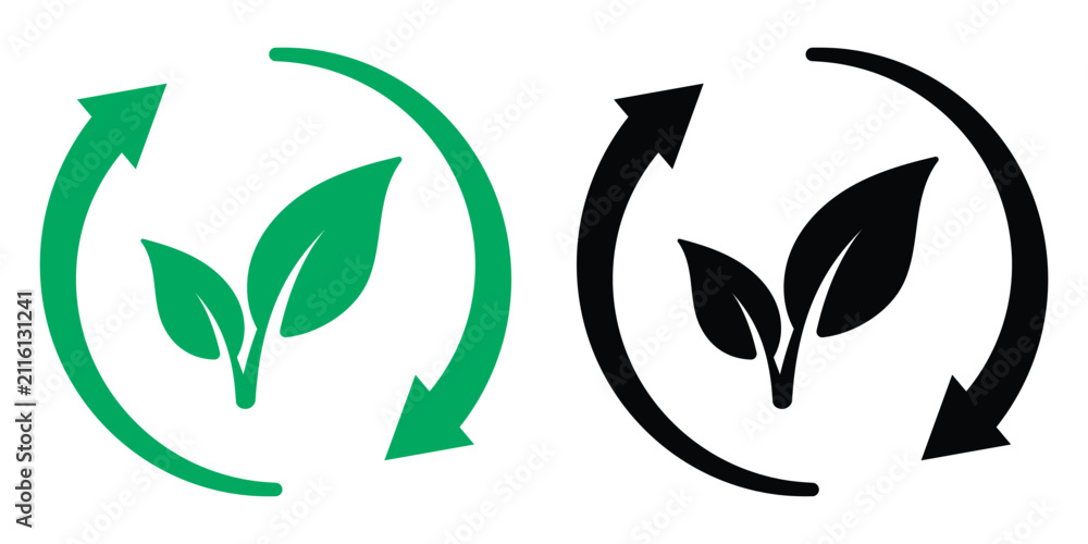 Fototapeta premium Biodiversity icon representing ecosystem balance. sustainable, eco friendly icon. vector illustration.