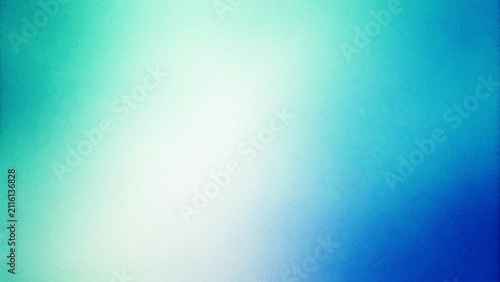 Canvas Print Teal green blue grainy gradient background with glowing noise texture, smooth ab