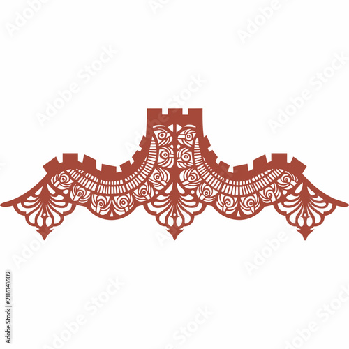 Decorative papel picado banner in intricate lace design  