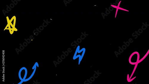 Colorful Hand Drawn Doodle Animation Texture