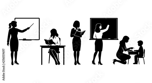 Teachers instructing students, education, back to school, teacher's role