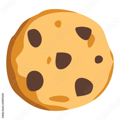 choco chip cookie icon for bakery menu