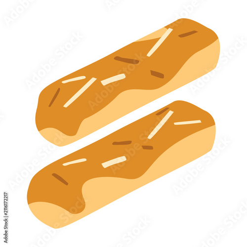 Double cheese stick biscuits vector