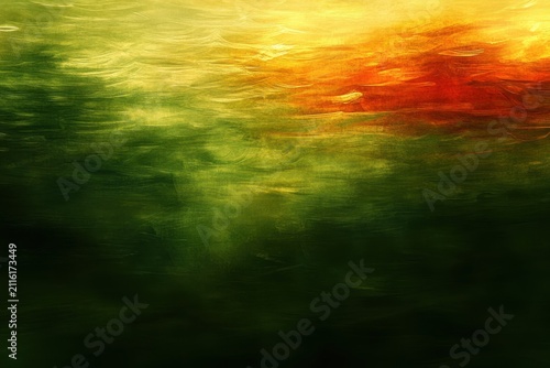 Abstract Vibrant Oil Spill on Water Surface